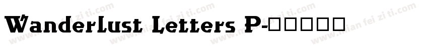 Wanderlust Letters P字体转换